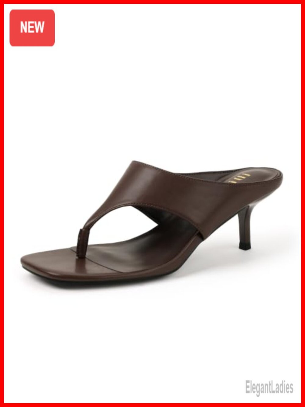 Kitten Heel Thong Sandals Open Square Toe Slip-On Flip Flops